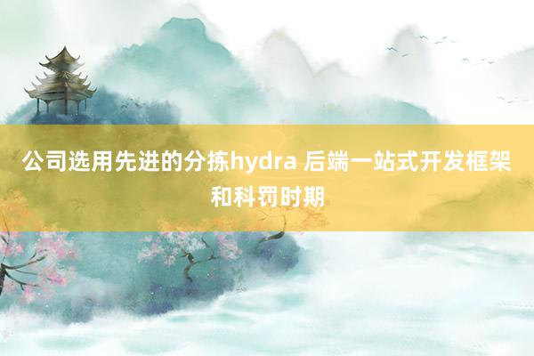 公司选用先进的分拣hydra 后端一站式开发框架和科罚时期
